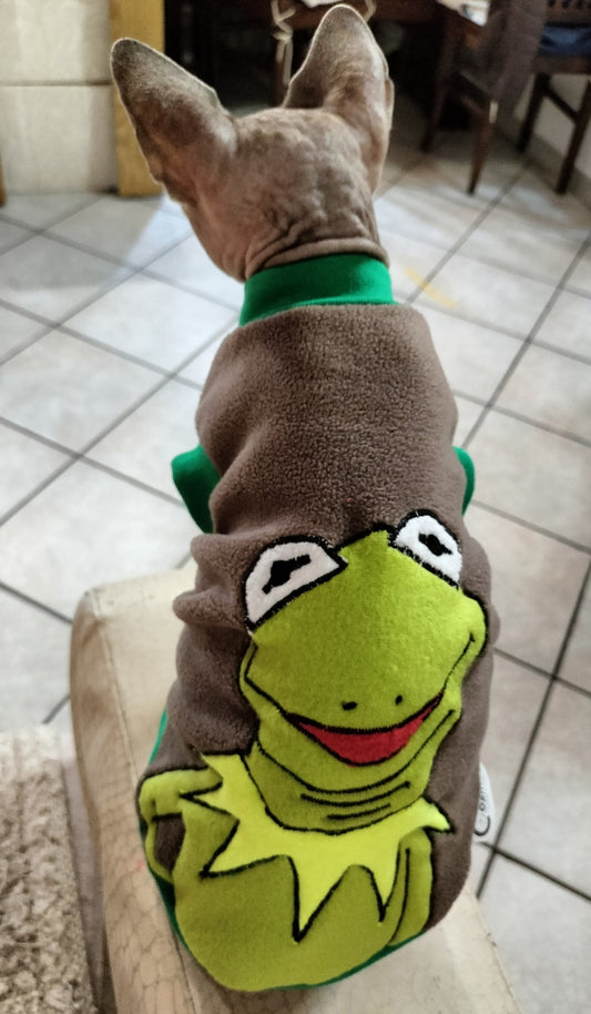 VESTITI A TEMA: PILE KERMIT SORRIDENTE