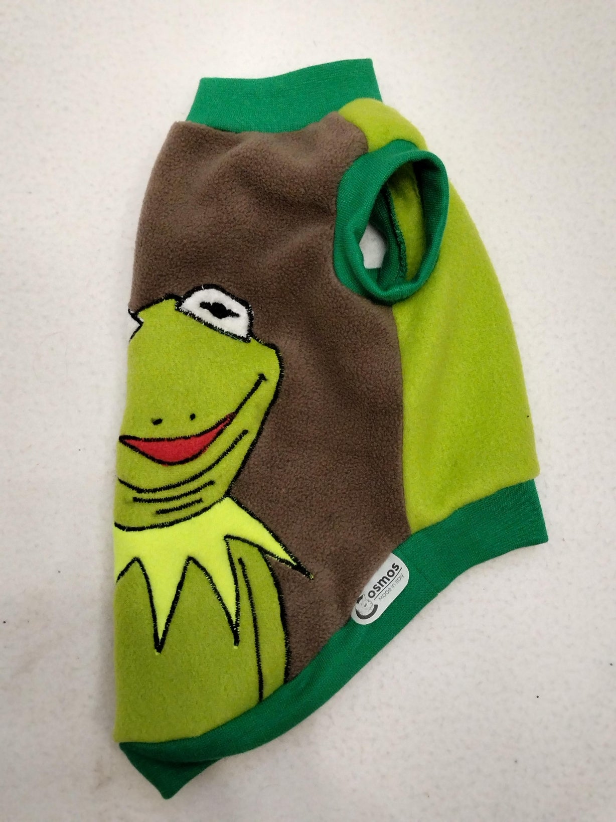 VESTITI A TEMA: PILE KERMIT SORRIDENTE