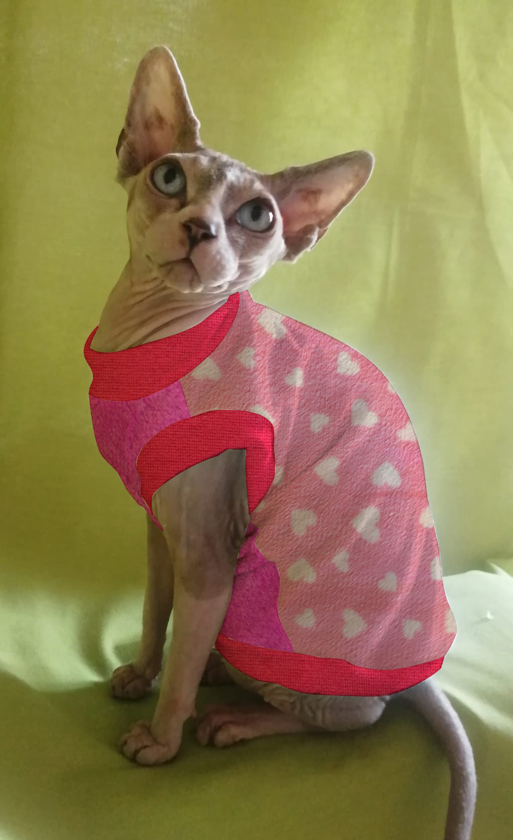 PILE CINIGLIATO LEGGERO CUORI BIANCHI SU FONDO ROSA (410)