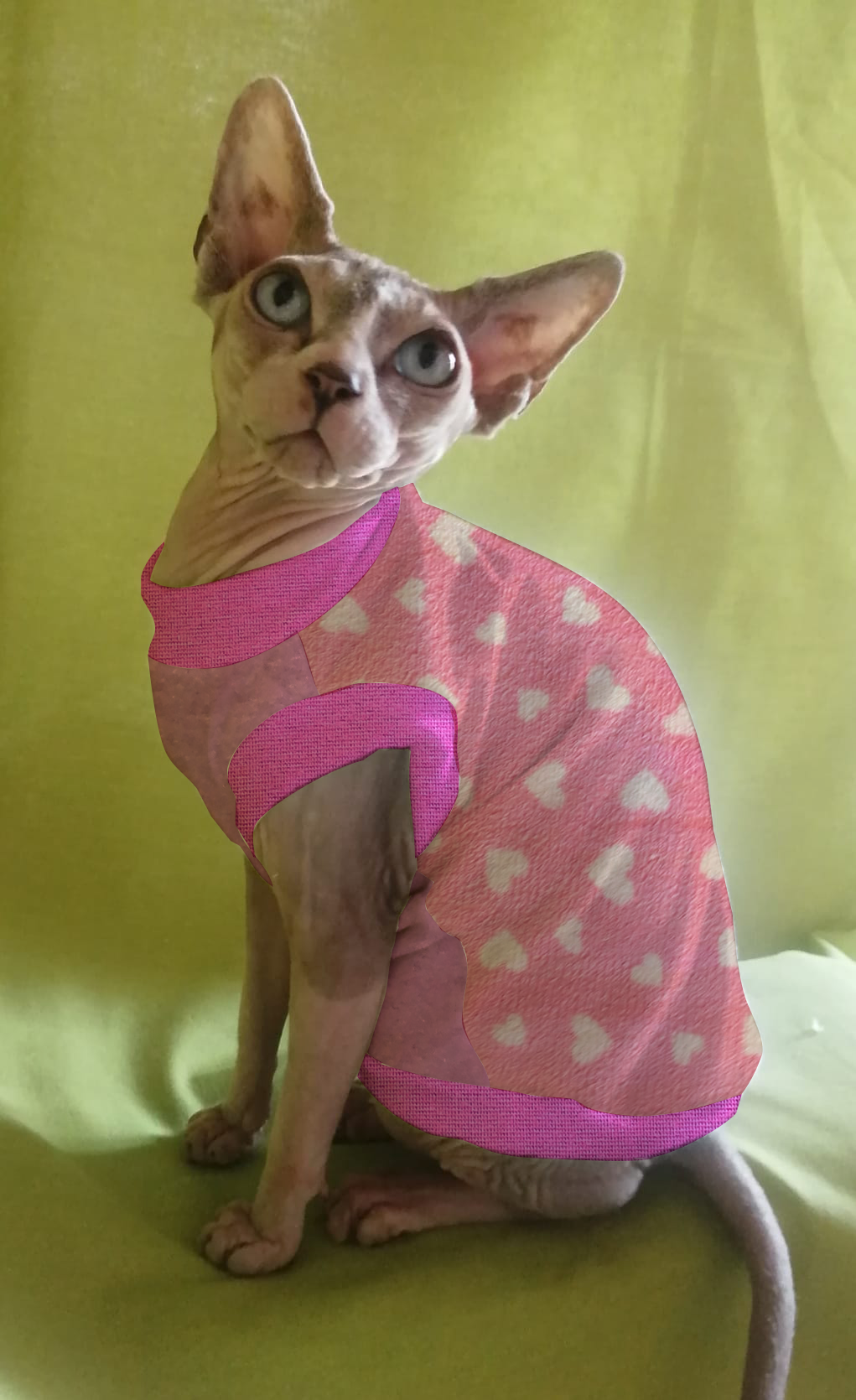 PILE CINIGLIATO LEGGERO CUORI BIANCHI SU FONDO ROSA (410)