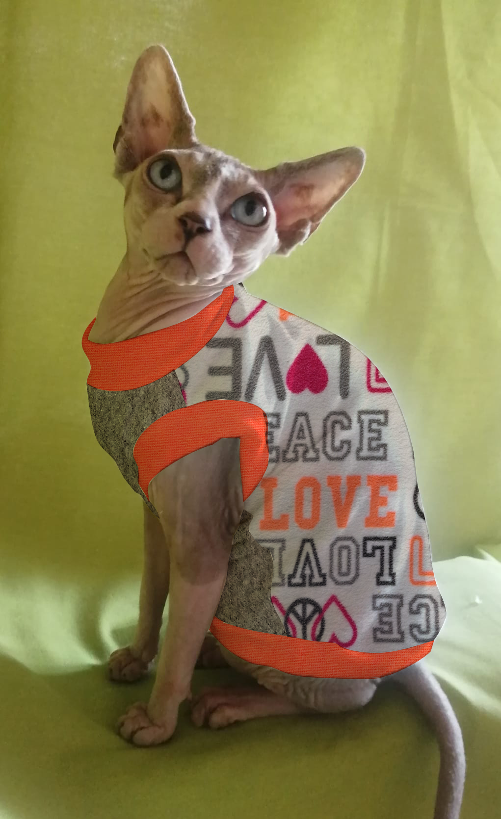 PILE NO PILLING PEACE & LOVE FONDO BIANCO (310)