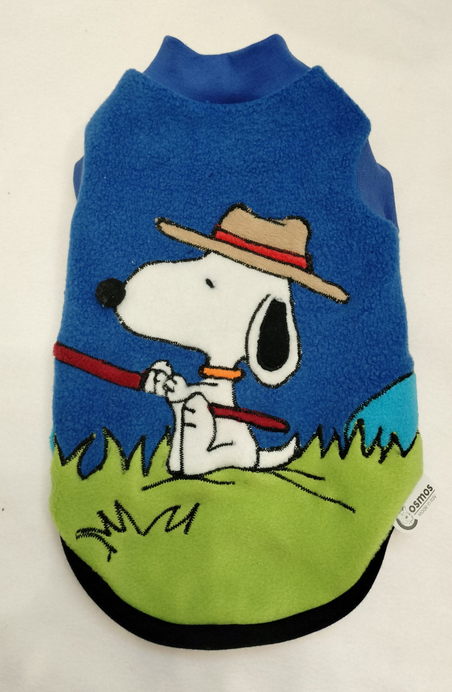 VESTITI A TEMA: PILE SNOOPY PESCATORE