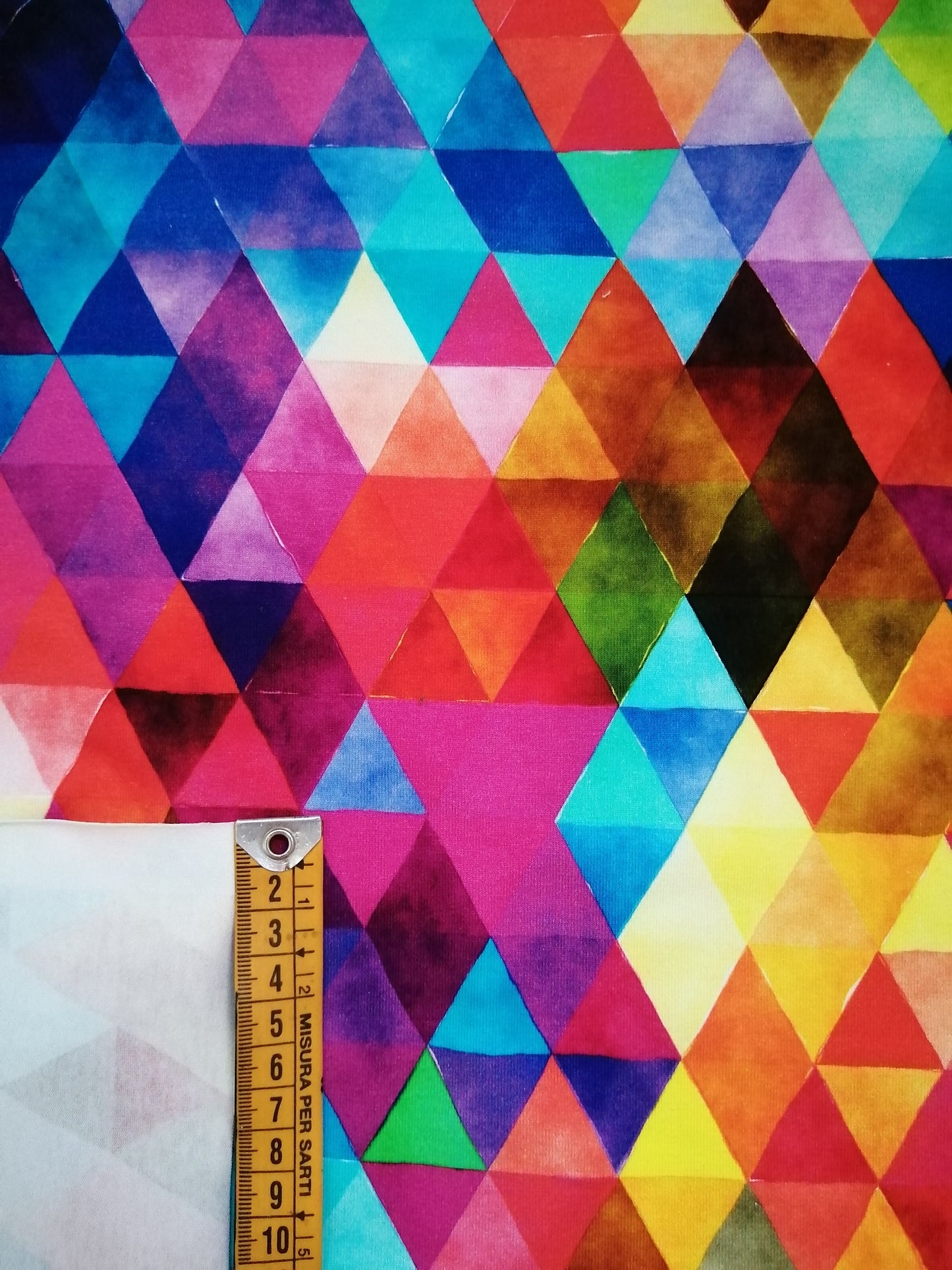 JERSEY in cotone TRIANGOLI MIX MULTICOLOR (101)